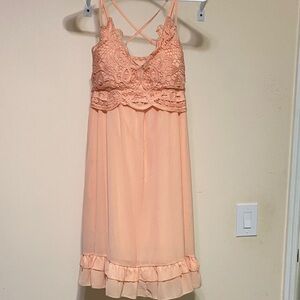 Elegant Lace Peach dress